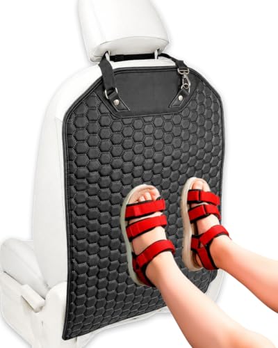 Owleys Kick Mat Back Seat Protector - Car Back Seat Cover for Kids Feet - Waterproof & Sturdy Protector for Upholstery from Dirt, Mud, Scratches and Stain