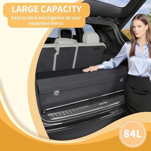 XCF Collapsible Leather Car Trunk Organizer with Lid