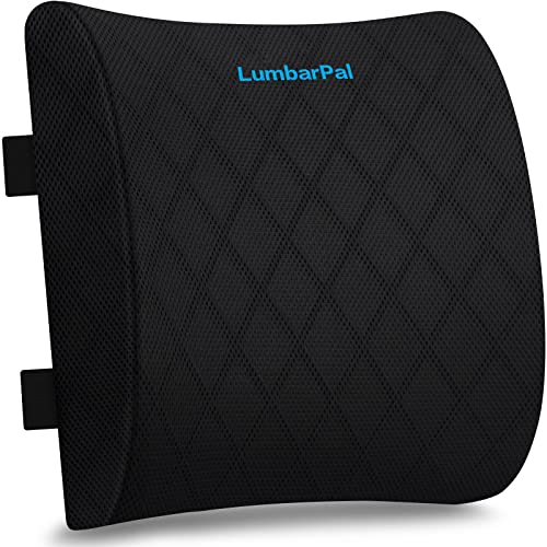 Lumbar Support Pillow for Office Chair Back Car, Gaming, Improve Sitting Posture & Pain Relief, Memory Foam, Adjustable Straps