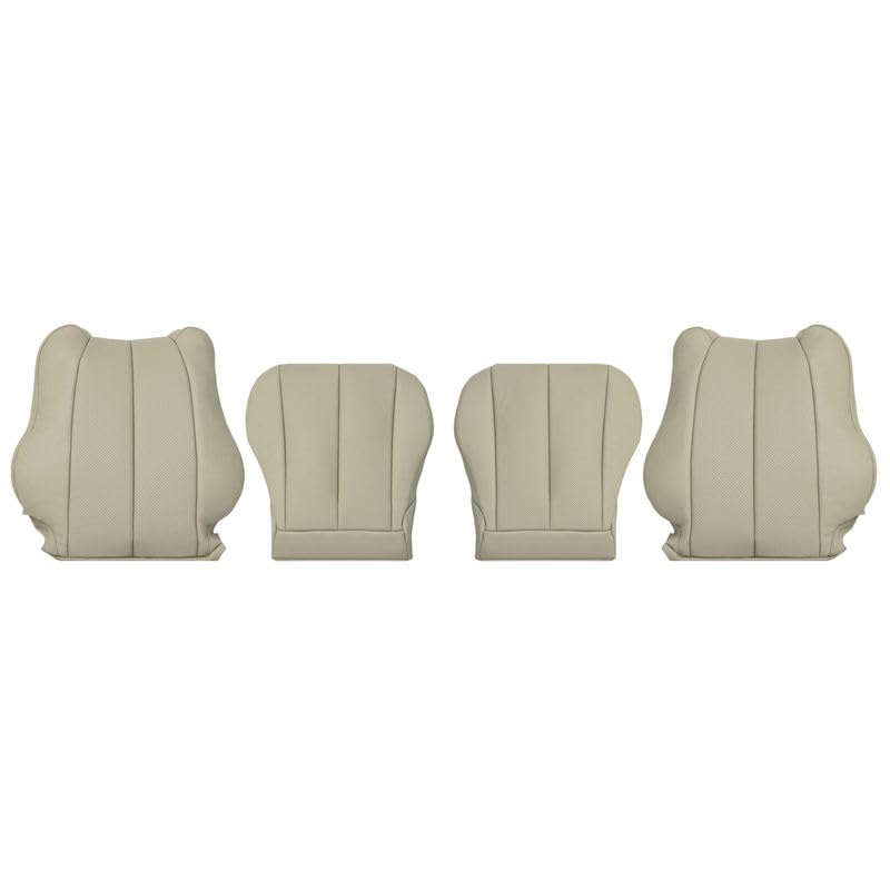 Richmond Auto Upholstery - Driver & Passenger Complete Compatible with 1999-2003 Toyota Camry Solara, Replacement Leather Seat Covers, Tan Perforated