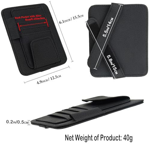 Leather Car Sun Visor Organizer & Document Holder