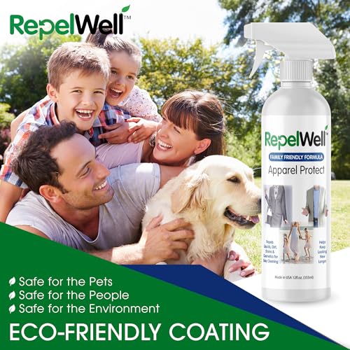 RepelWell Multi-Protect Stain & Water Repellent Eco-Friendly, Pet-Safe Spray for Upholstery, Leather, Footwear & More