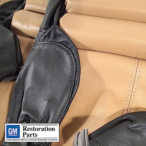 CA Leather Two-Tone Sport Seat Covers - Premium - Black & Beige - for 1991-1992 C4 Corvette