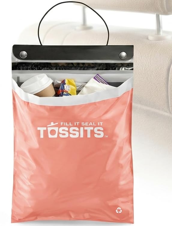 Tossits Disposable Hanging Car Trash & Garbage Bags