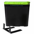 Compact Leakproof Black Car Trash Can with Mat Clip