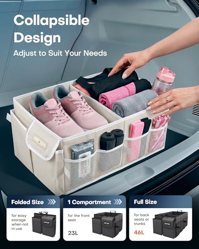HOTOR Foldable Trunk Organizer for SUVs & Sedans