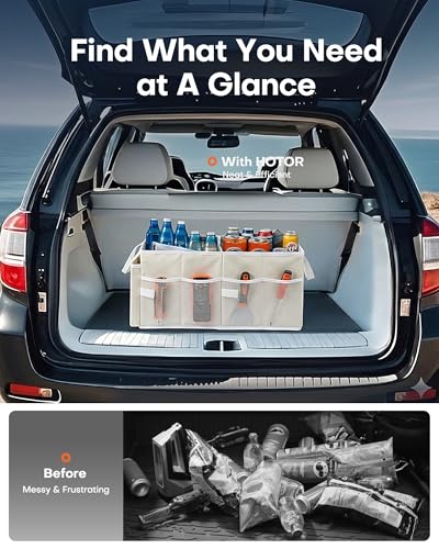 HOTOR Foldable Trunk Organizer for SUVs & Sedans