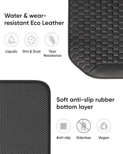 Owleys Kick Mat Back Seat Protector - Car Back Seat Cover for Kids Feet - Waterproof & Sturdy Protector for Upholstery from Dirt, Mud, Scratches and Stain