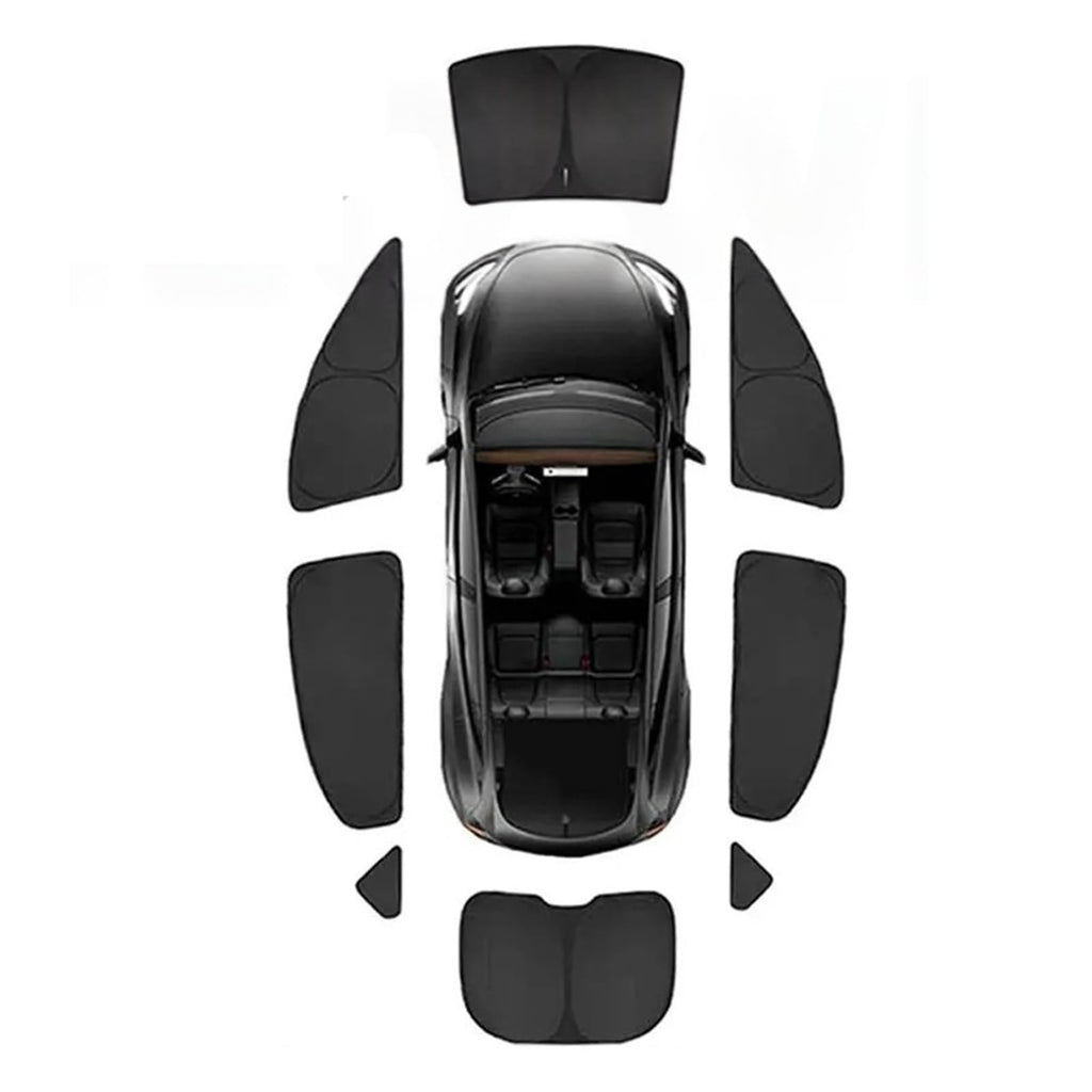for Jeep Compass 2017-2023 Full Cover Car Sunshade Front Windshield Magnetic Mesh Curtain Rear Side Window Sun Visor Shade