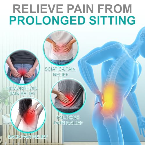 Seat Cushion for Office Chair, Orthopedic and Ergonomic Memory Foam Cushion