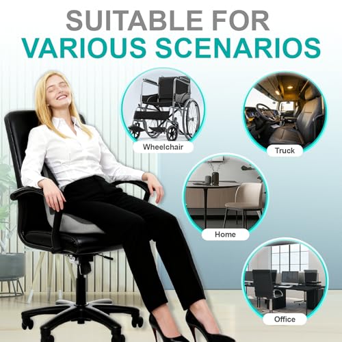 Seat Cushion for Office Chair, Orthopedic and Ergonomic Memory Foam Cushion