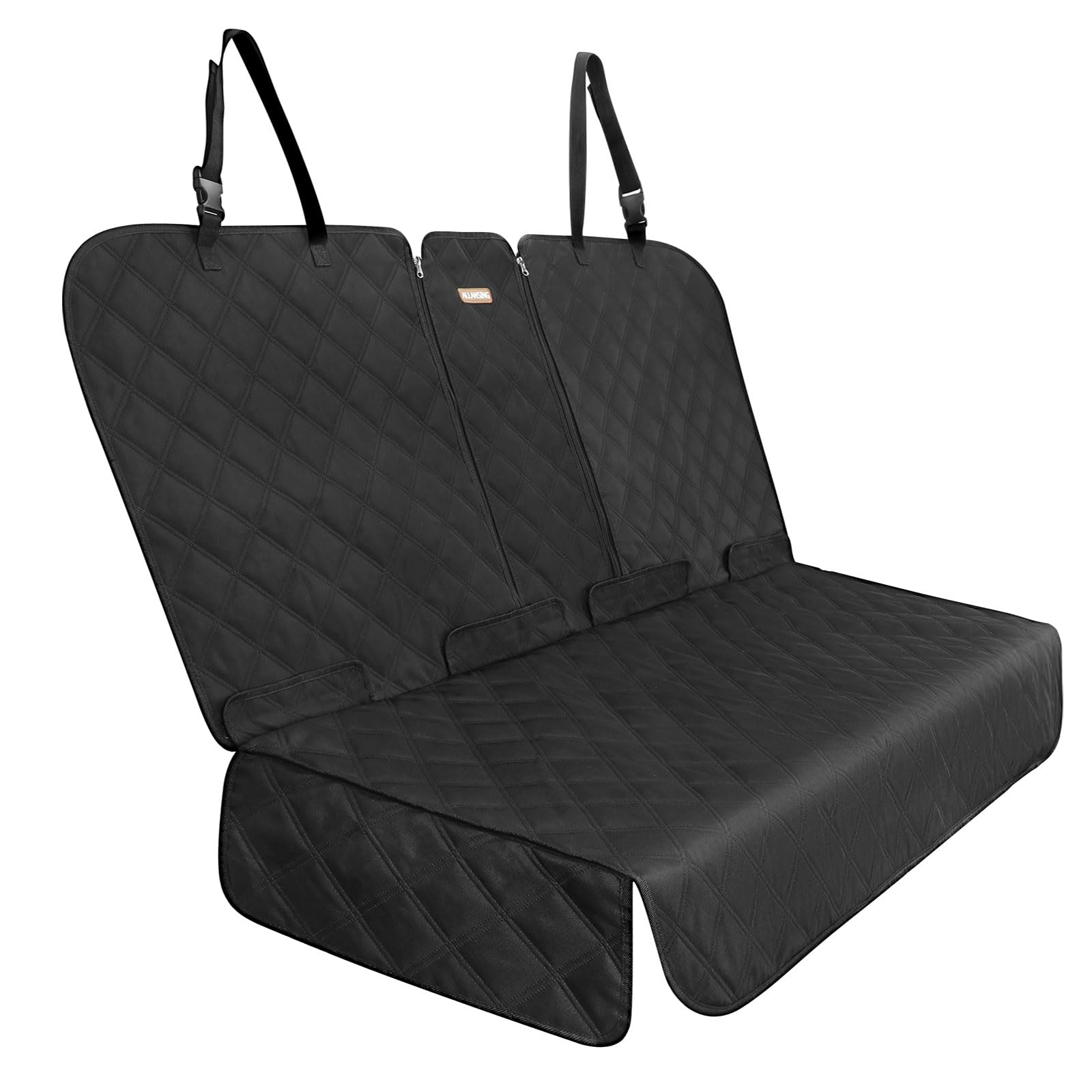 ALLANSING Back Seat Cover - 900D Oxford Waterproof Car Seat Protector, Fits Cars/SUVs/Trucks, Split Bench, Non-Slip, for Messy Kids & Drooling Dogs, Easy Clean