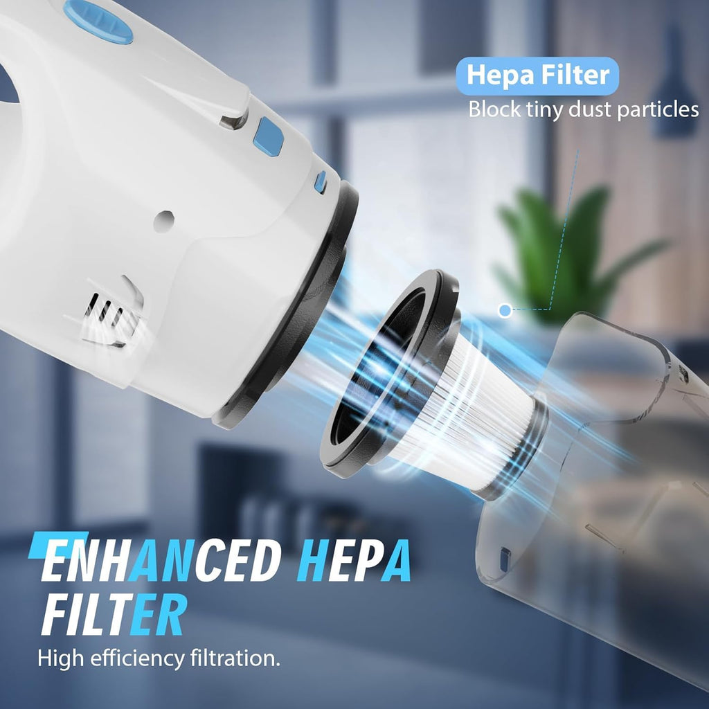 FUOAYOC 6KPA Cordless Handheld Vacuum with LED Light