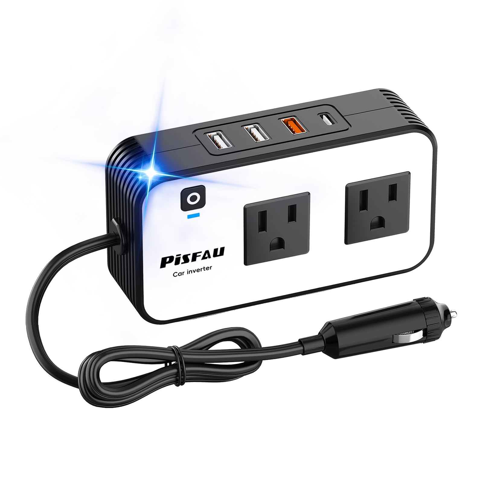 PiSFAU 200W Car Power Inverter with USB-C Fast Charging