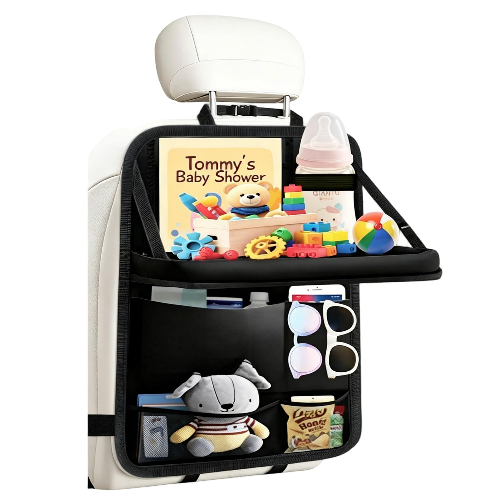 TCJJ Backseat Organizer & Kick Mat Seat Protector