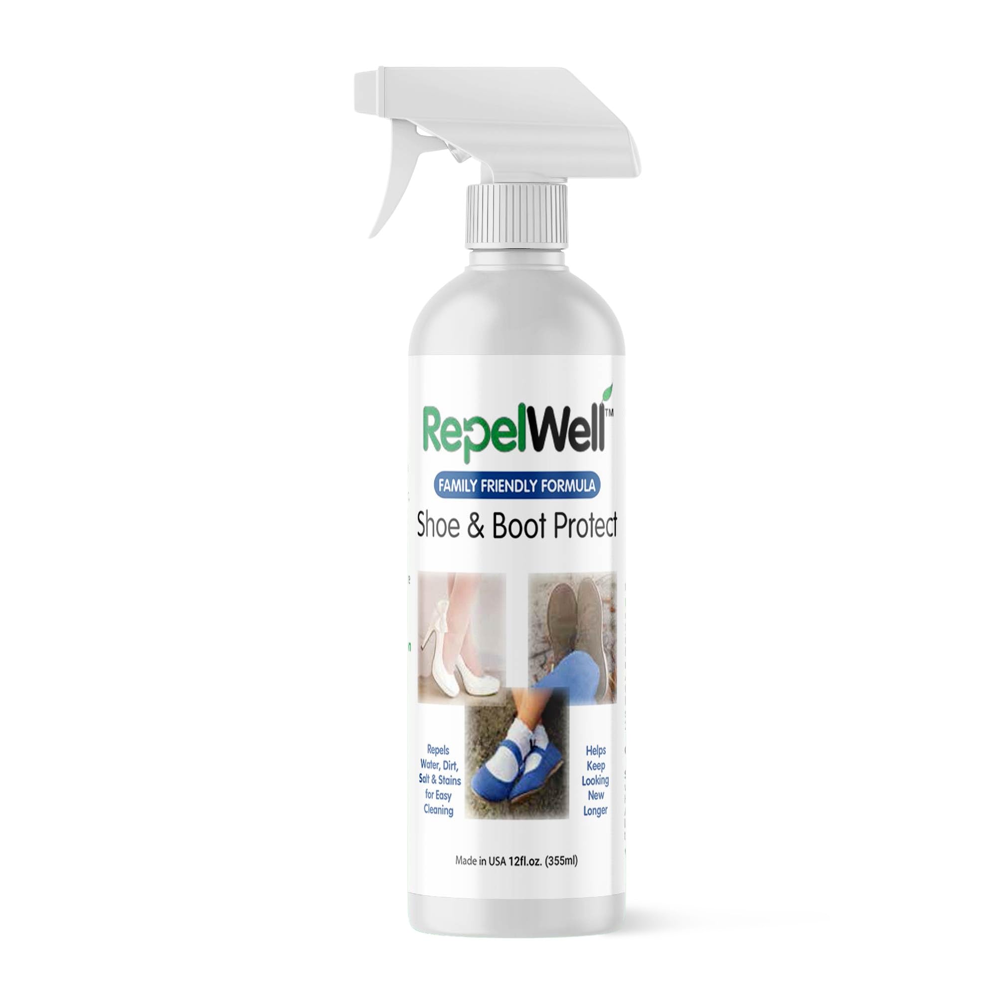 RepelWell Multi-Protect Stain & Water Repellent Eco-Friendly, Pet-Safe Spray for Upholstery, Leather, Footwear & More