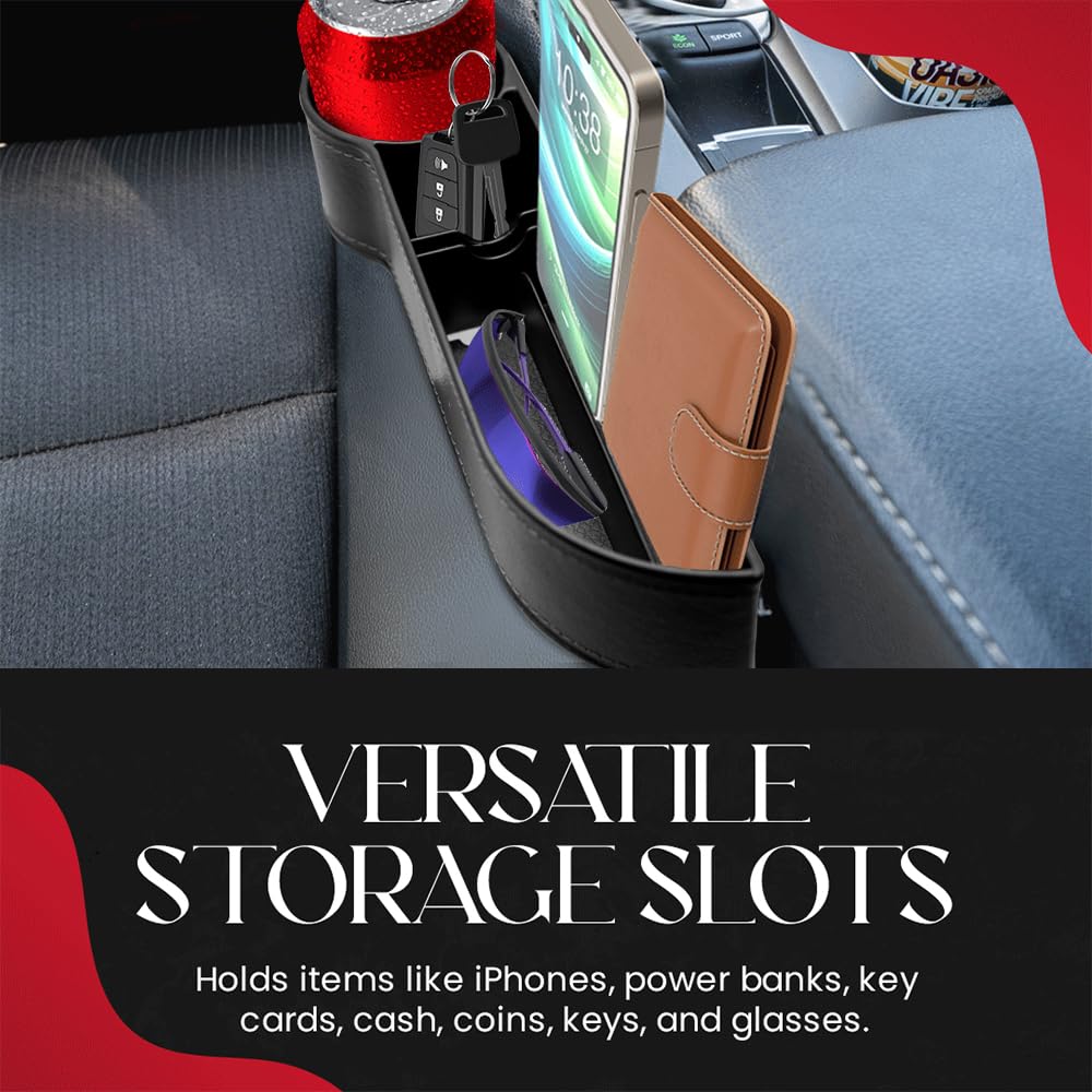 KINGALL 2-Pack Car Seat Gap Filler Organizers