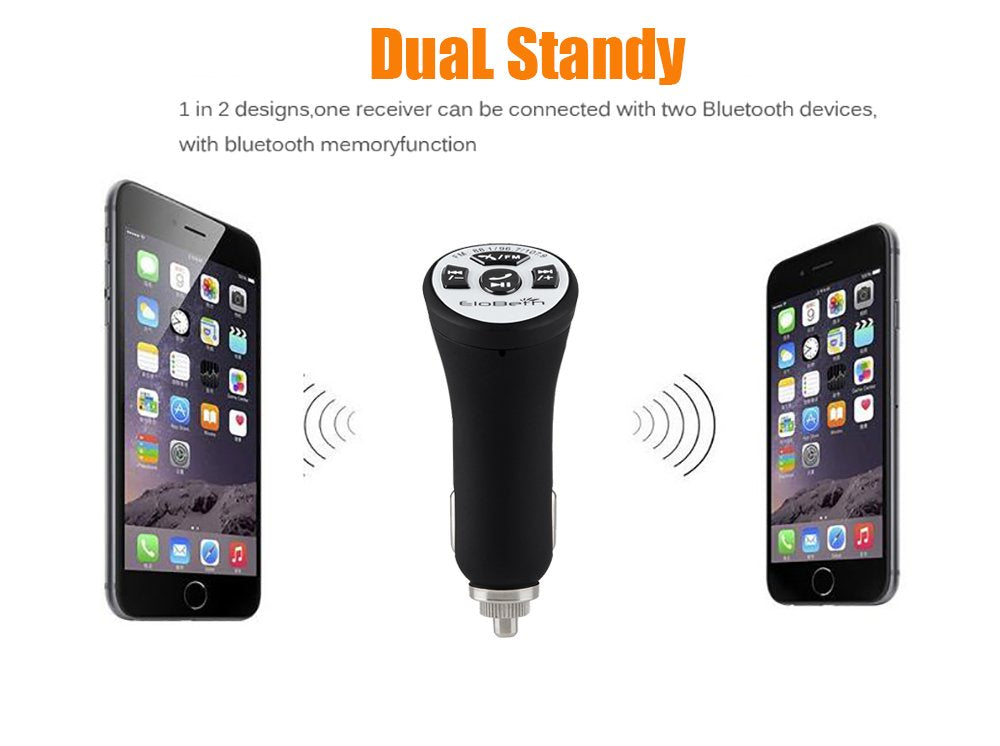 EloBeth Bluetooth Audio Receiver & FM Car Transmitter