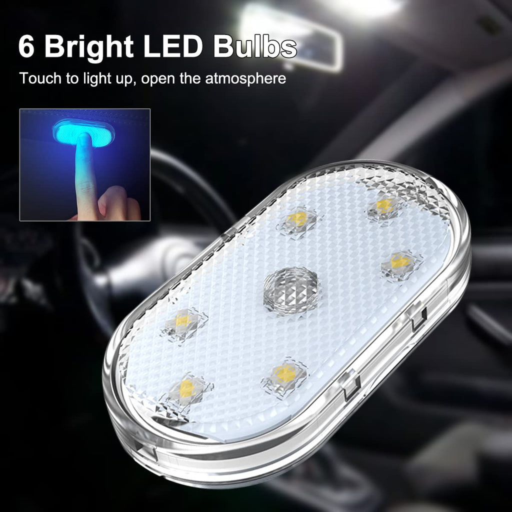 4-Piece Wireless 7-Color LED Car Interior Light Set