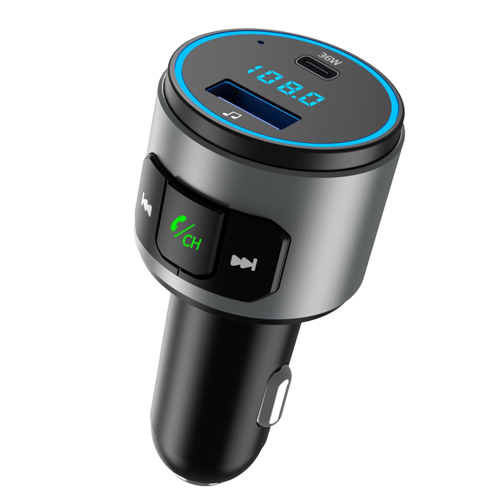 FAMOO Bluetooth 5.4 FM Transmitter & USB-C Car Charger