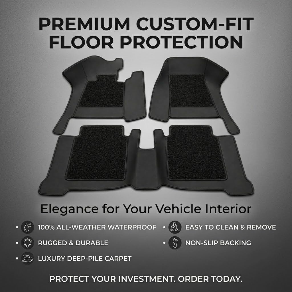 Sefamux Luxury Car Floor Mats for Mercedes-Maybach S 580 4MATIC 2021-2026 4-Seats, Premium Custom Fit Floor Liners, Full Coverage Interior Protection, Water-Resistant & Anti-Slip Design