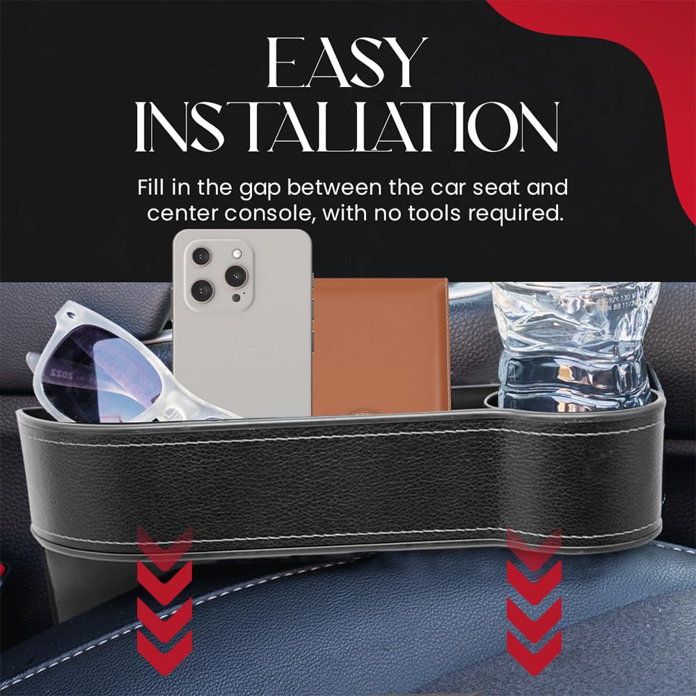 KINGALL 2-Pack Car Seat Gap Filler Organizers