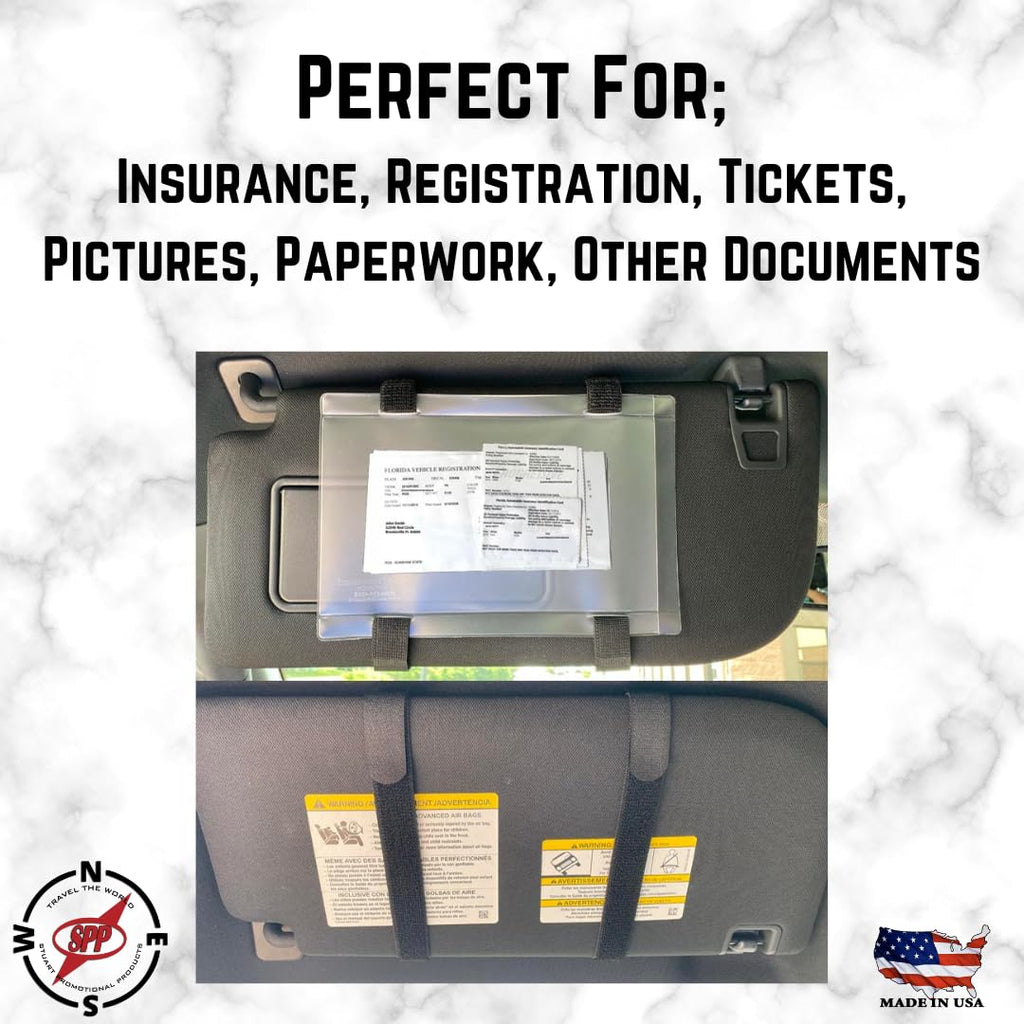 Made in USA Car Visor Registration & Insurance Holder