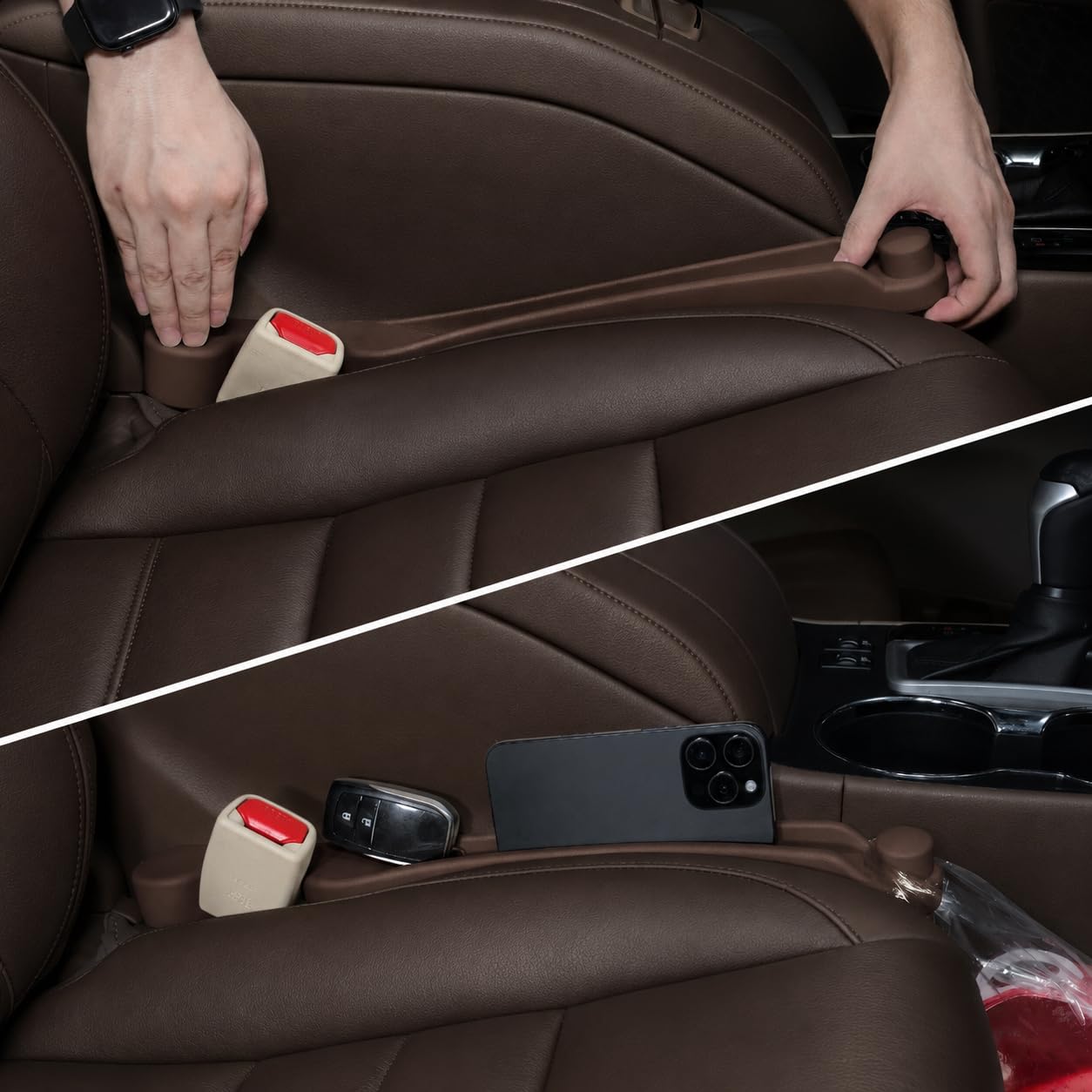 Givifive 3-in-1 Car Seat Gap Filler & Organizer Set