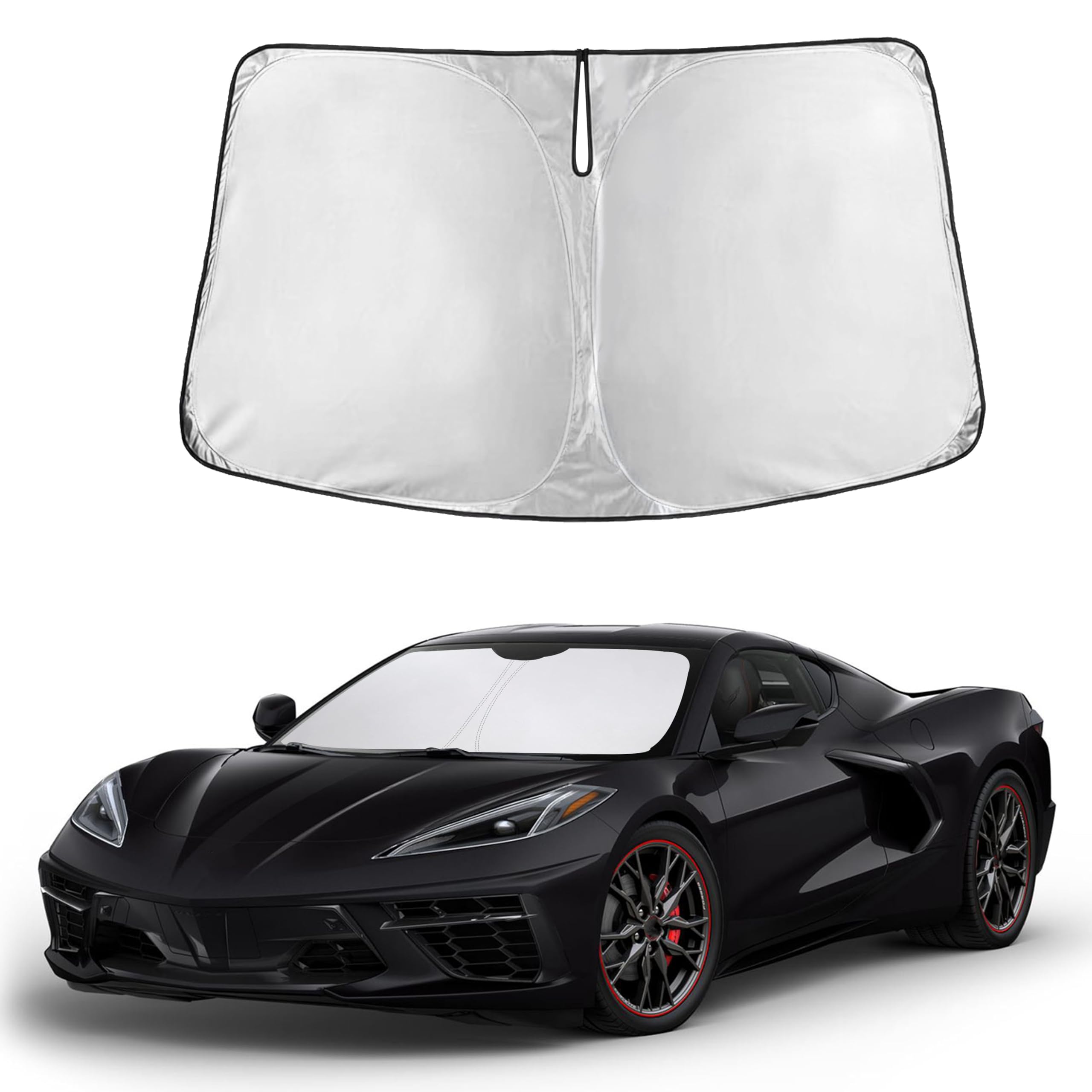 Autovir Windshield Sun Shade, Front car Window Shades Sun Visors