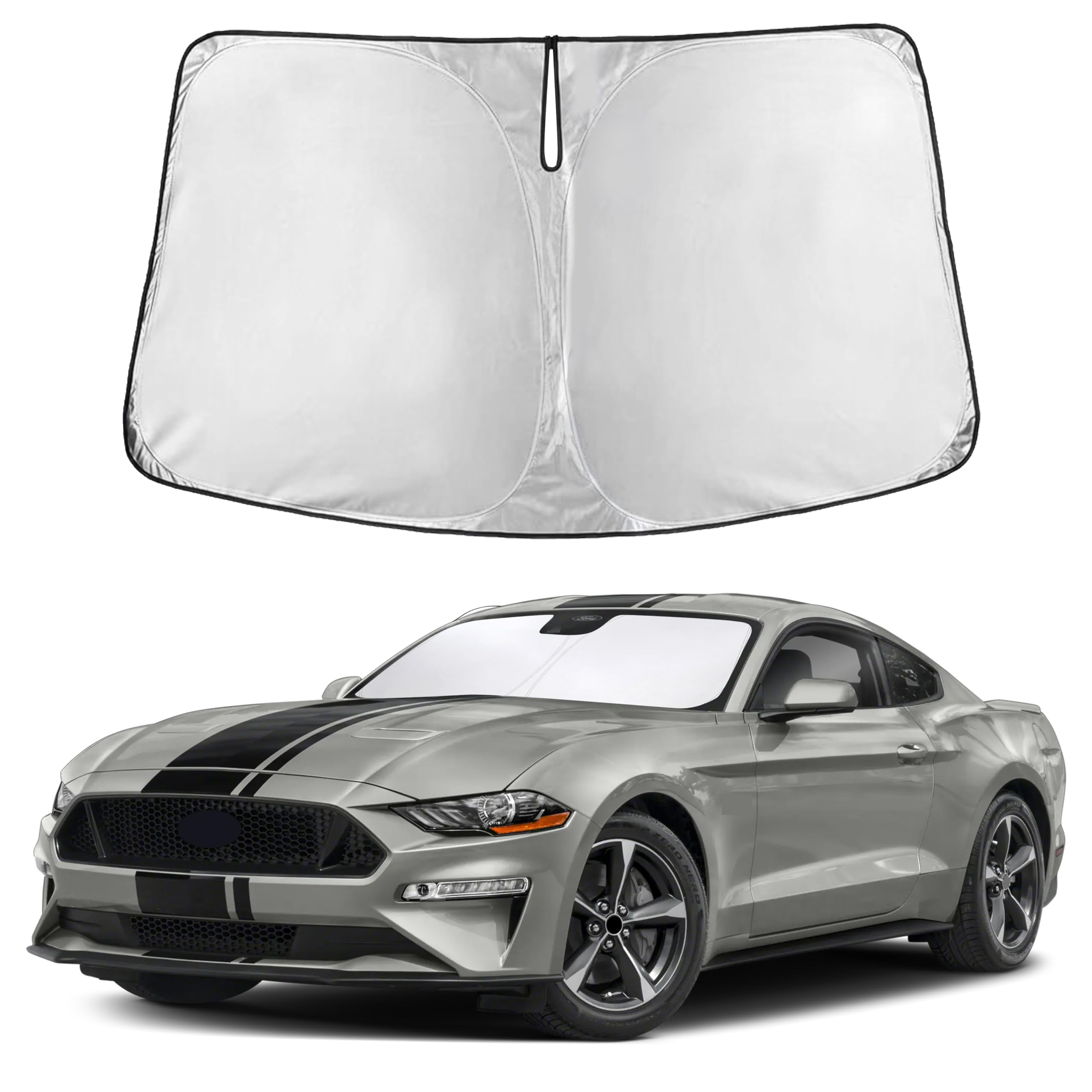 Autovir Windshield Sun Shade, Front car Window Shades Sun Visors