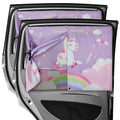 DIZA100 Car Window Shade for Baby, Magnetic Sun Shade for Side Windows with Cute Patterns, Full and Half Shade Options, UV Protection