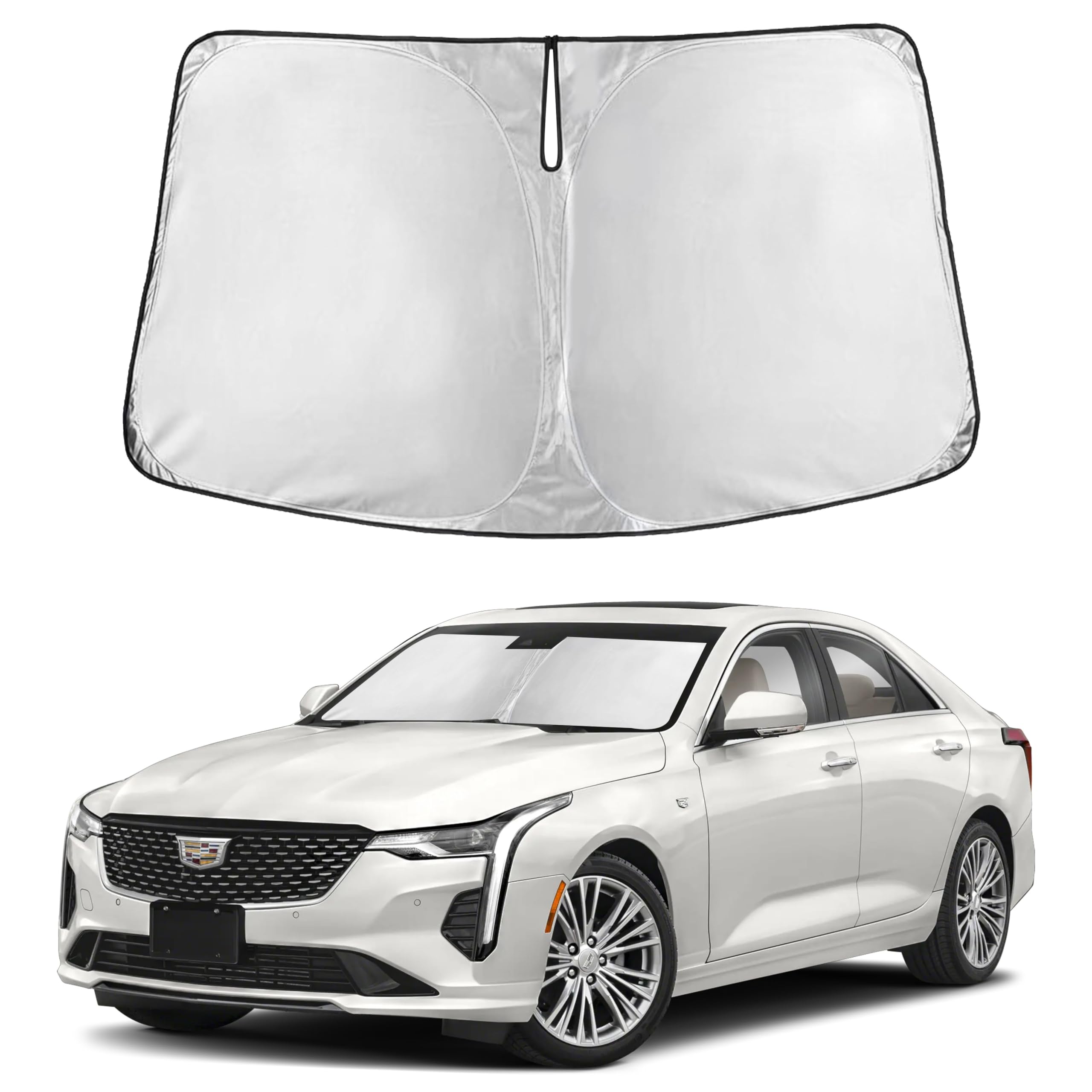 Autovir Windshield Sun Shade, Front car Window Shades Sun Visors