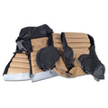 CA Leather Two-Tone Sport Seat Covers - Premium - Black & Beige - for 1991-1992 C4 Corvette