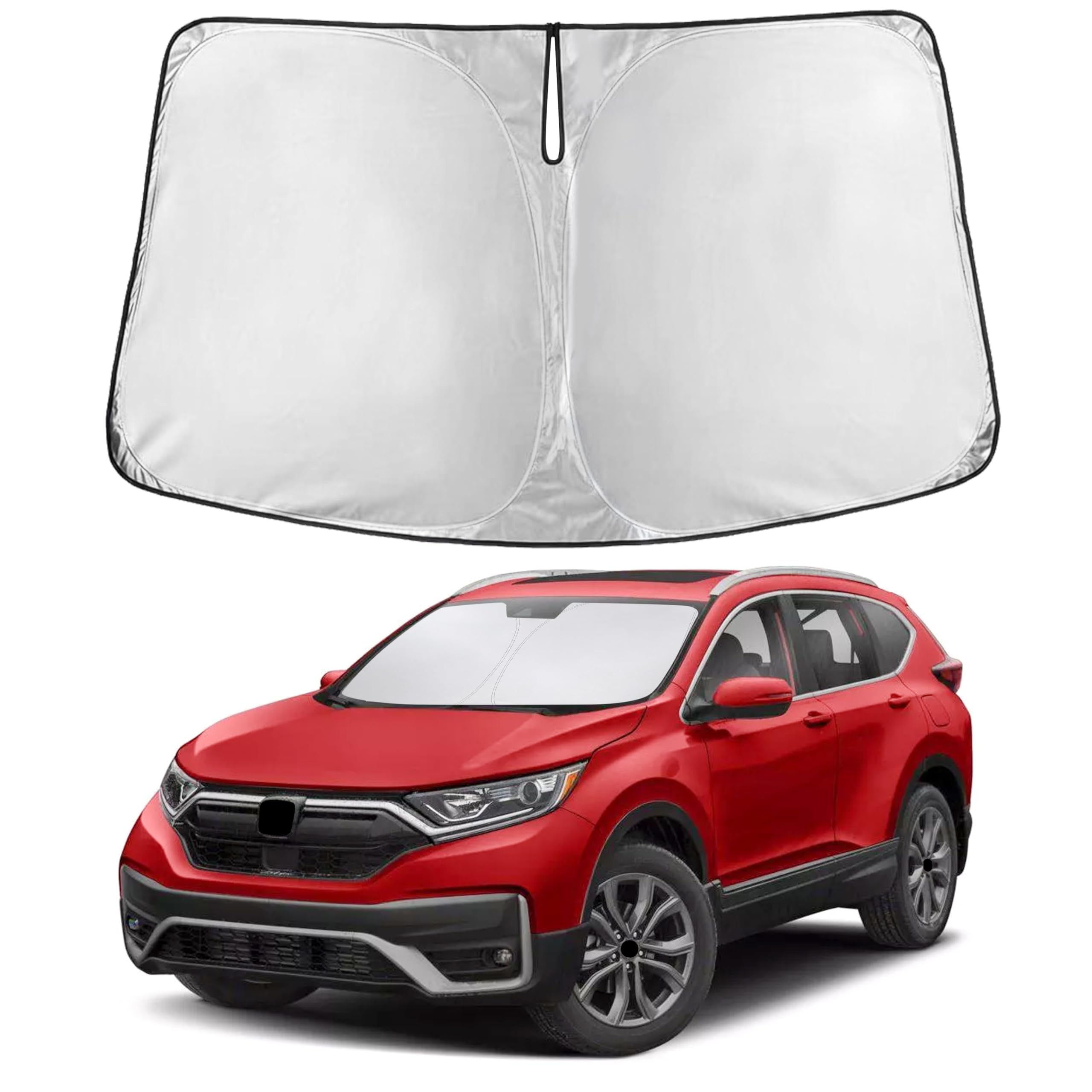 EcoNour RV Windshield Sunshade | Reflective RV Windshield Cover for UV Rays & Heat Protection, Keeps Your RV Motorhome Cool | Shades for RV Fits RVs, Trucks, Motorhomes, Buses | XXXXX-Large 102"x51"