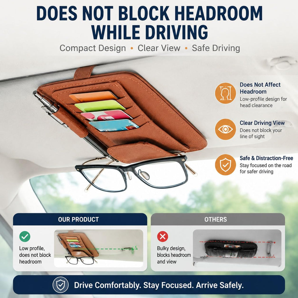 Mjjzxdeo Sun Visor Organizer for Mercedes-Benz SUVs