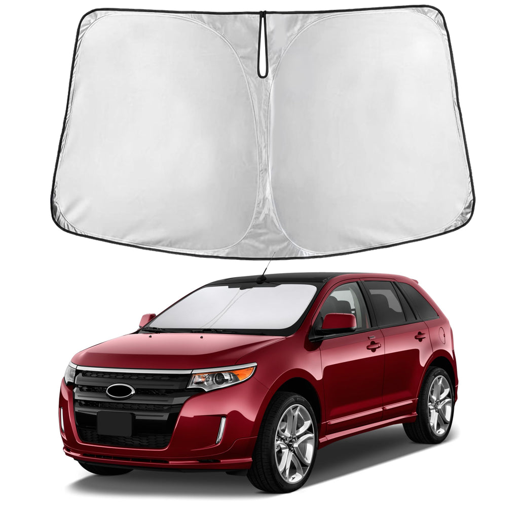 EcoNour RV Windshield Sunshade | Reflective RV Windshield Cover for UV Rays & Heat Protection, Keeps Your RV Motorhome Cool | Shades for RV Fits RVs, Trucks, Motorhomes, Buses | XXXXX-Large 102"x51"