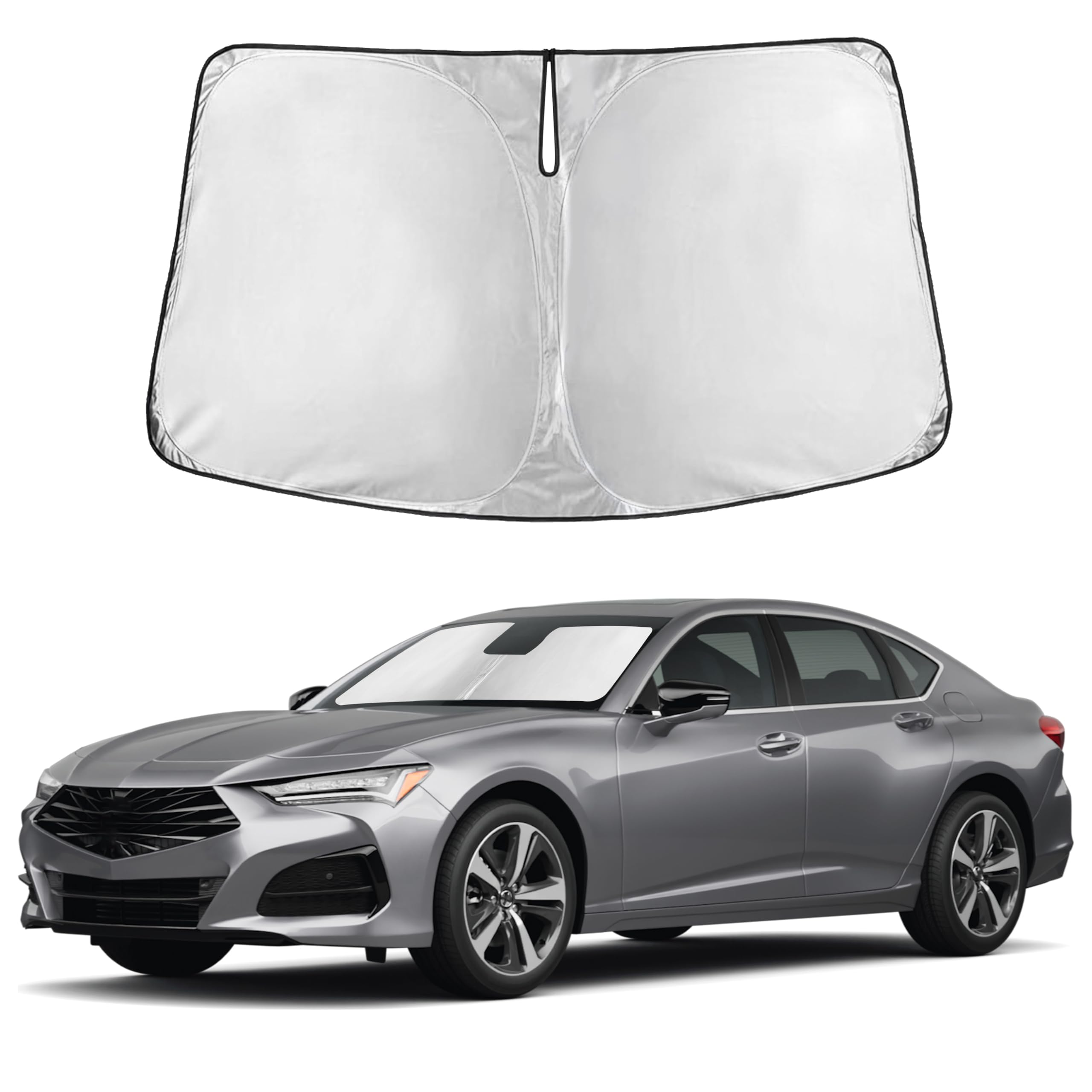 Autovir Windshield Sun Shade, Front car Window Shades Sun Visors