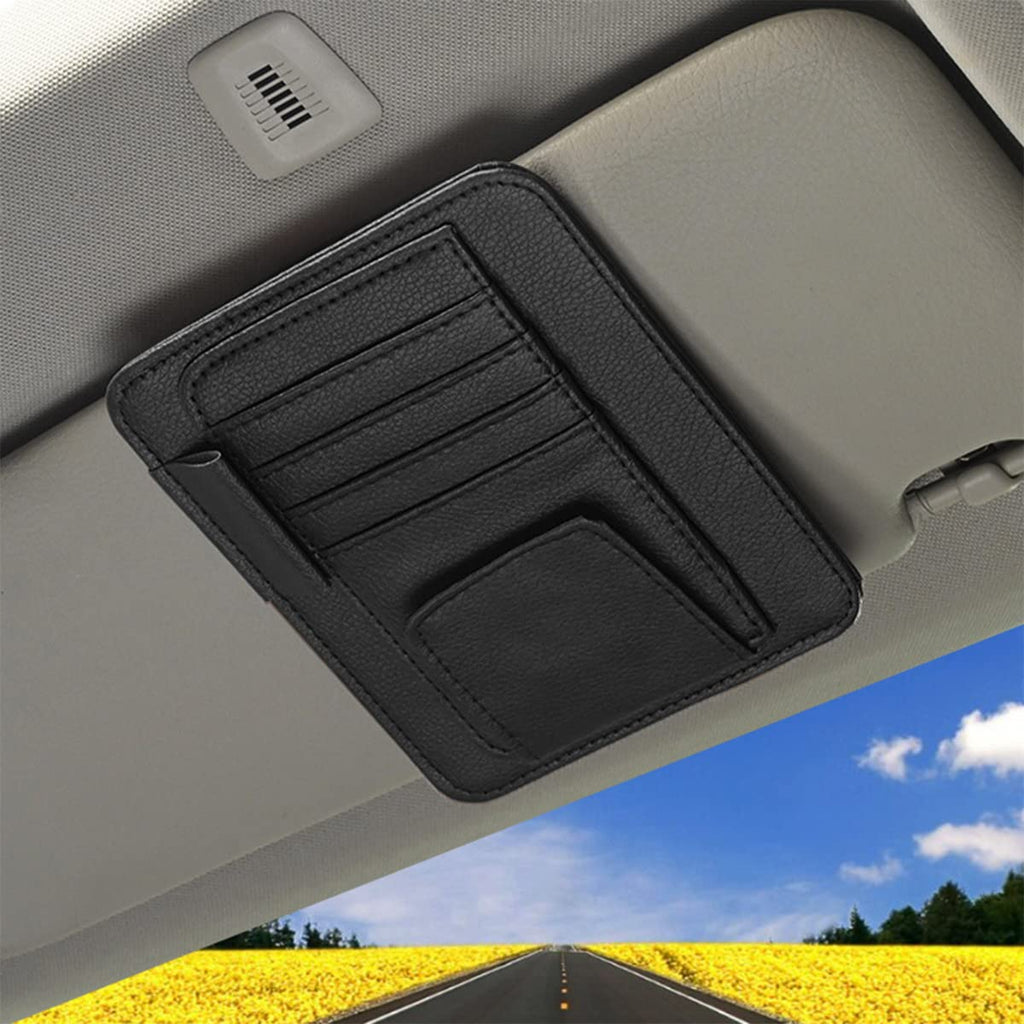 Leather Car Sun Visor Organizer & Document Holder