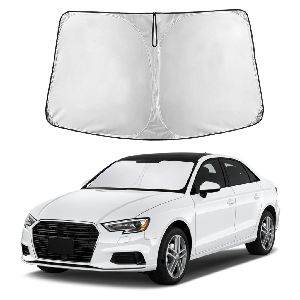 EcoNour RV Windshield Sunshade | Reflective RV Windshield Cover for UV Rays & Heat Protection, Keeps Your RV Motorhome Cool | Shades for RV Fits RVs, Trucks, Motorhomes, Buses | XXXXX-Large 102"x51"