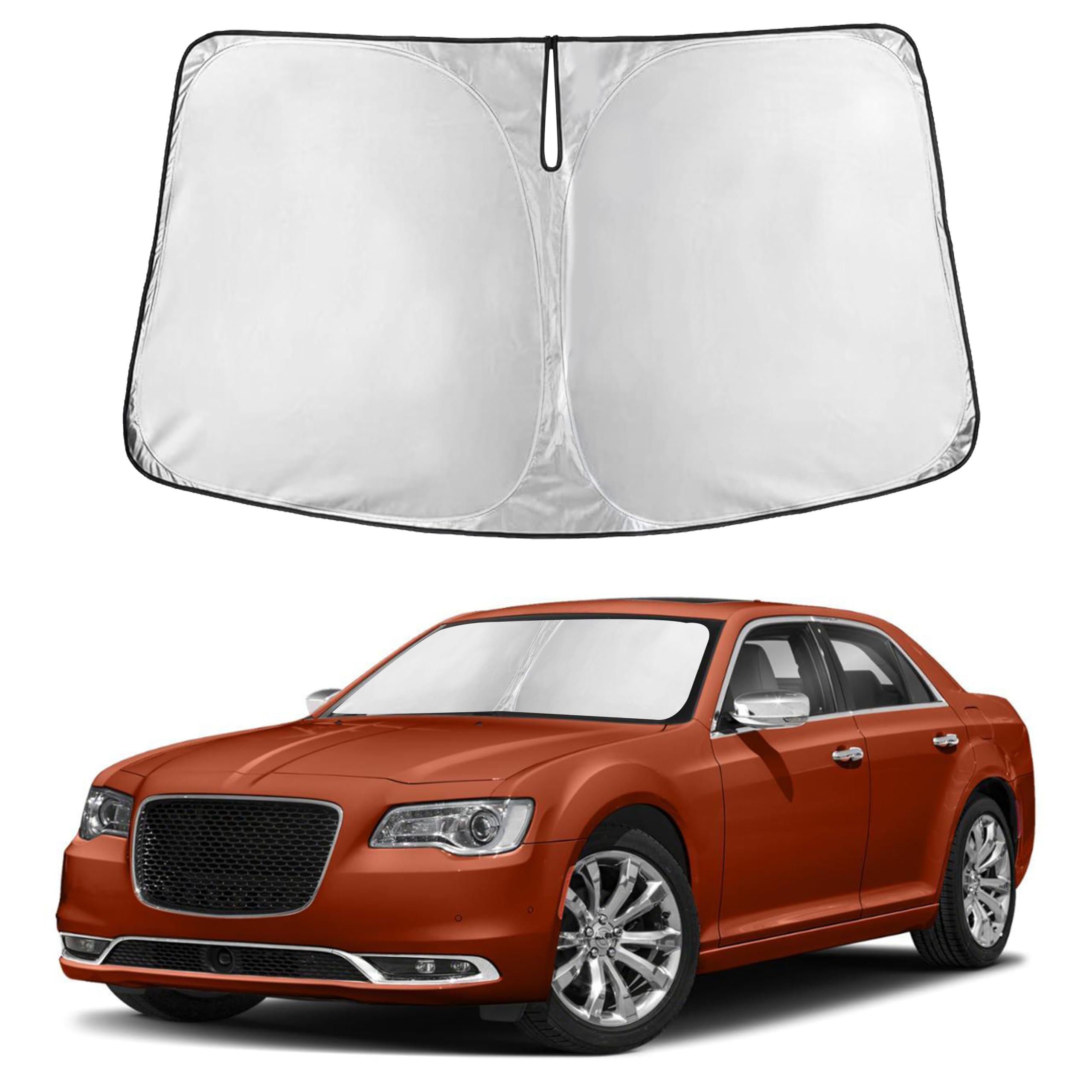 Autovir Windshield Sun Shade, Front car Window Shades Sun Visors