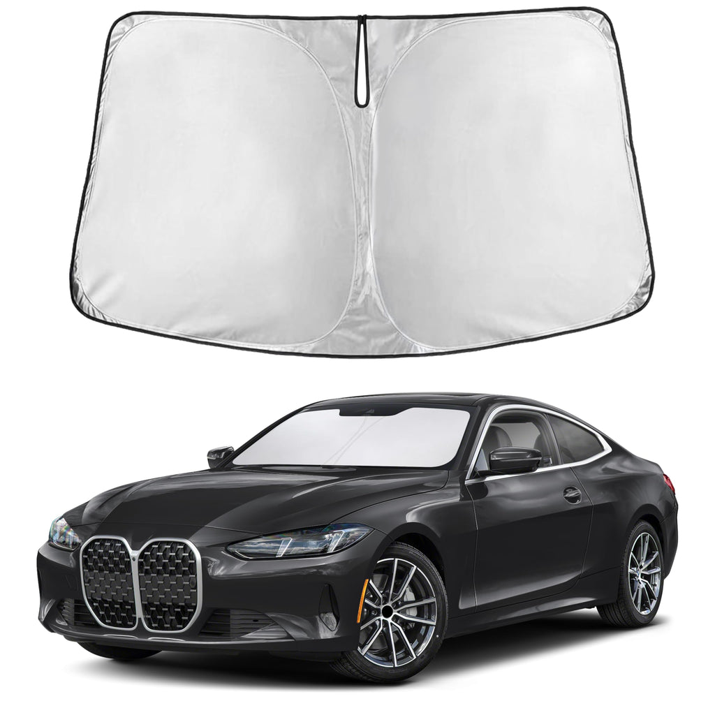 EcoNour RV Windshield Sunshade | Reflective RV Windshield Cover for UV Rays & Heat Protection, Keeps Your RV Motorhome Cool | Shades for RV Fits RVs, Trucks, Motorhomes, Buses | XXXXX-Large 102"x51"