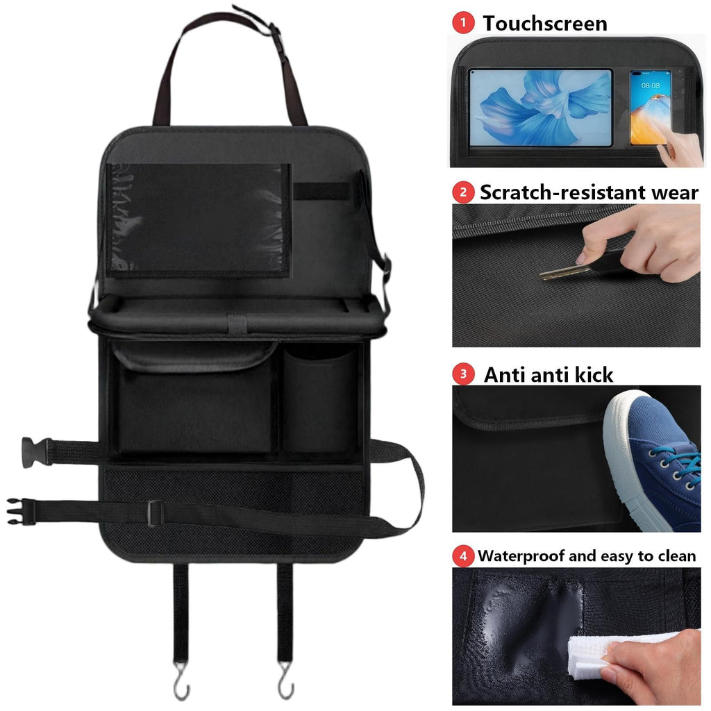 TCJJ Backseat Organizer & Kick Mat Seat Protector