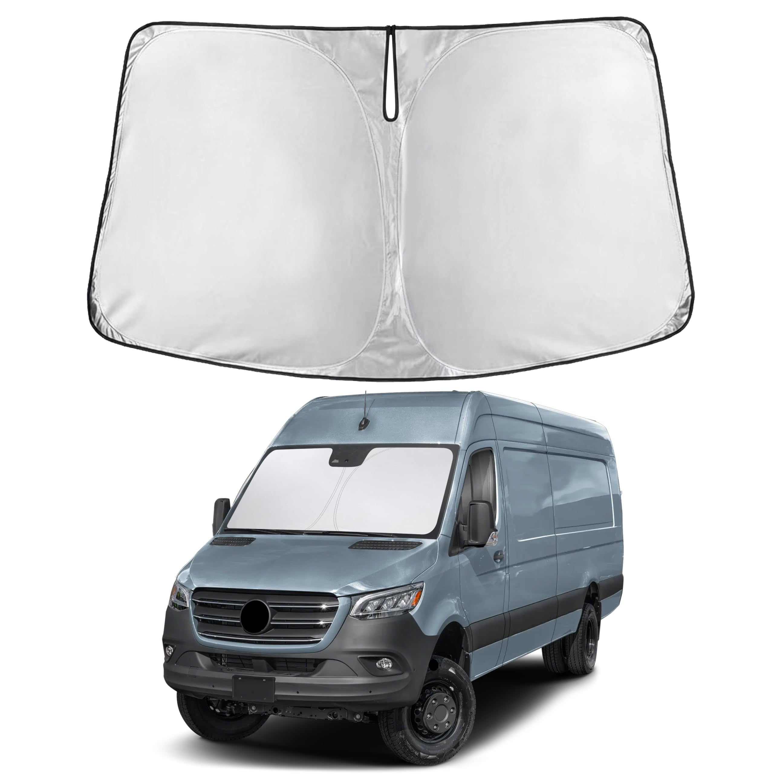 Autovir Windshield Sun Shade, Front car Window Shades Sun Visors