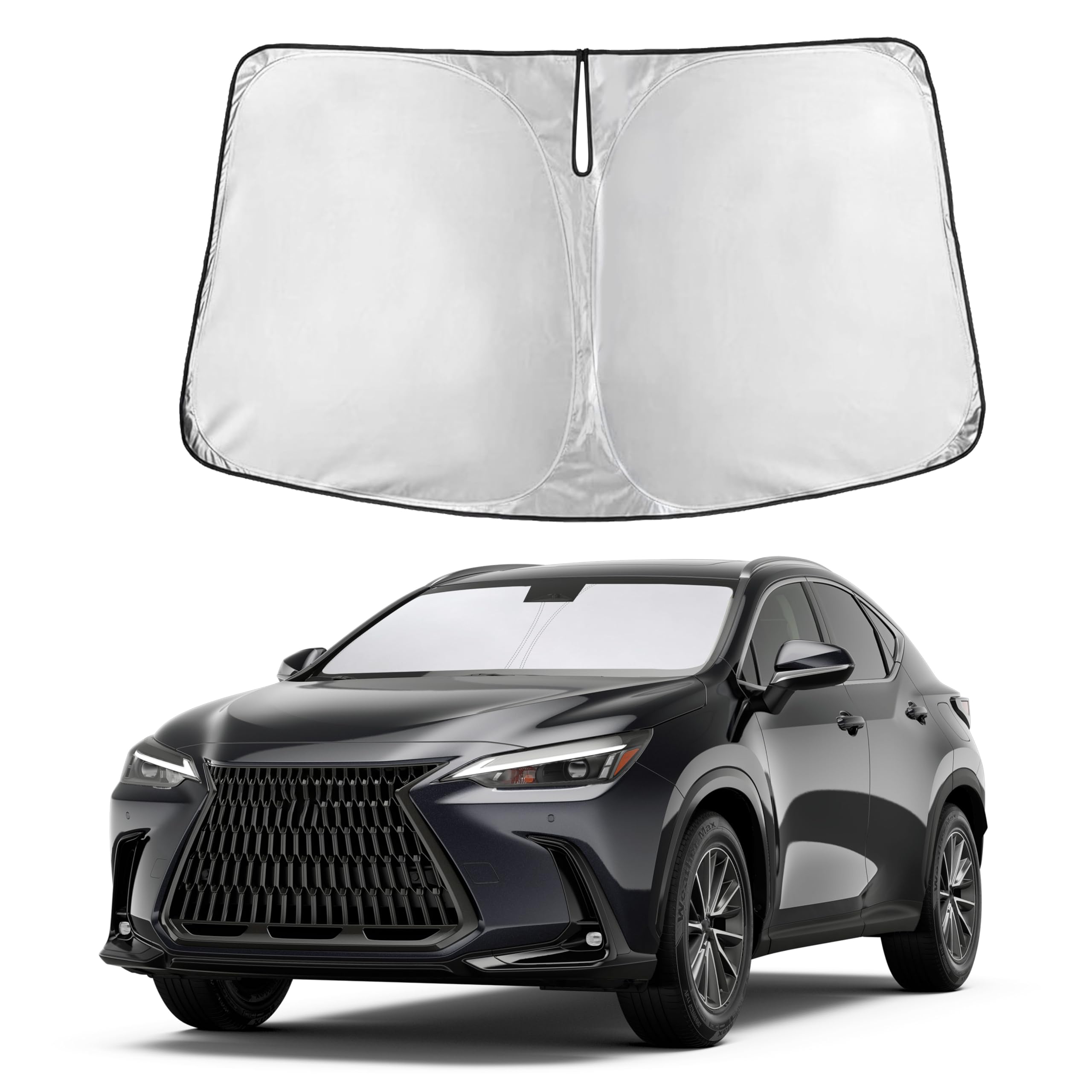 Autovir Windshield Sun Shade, Front car Window Shades Sun Visors