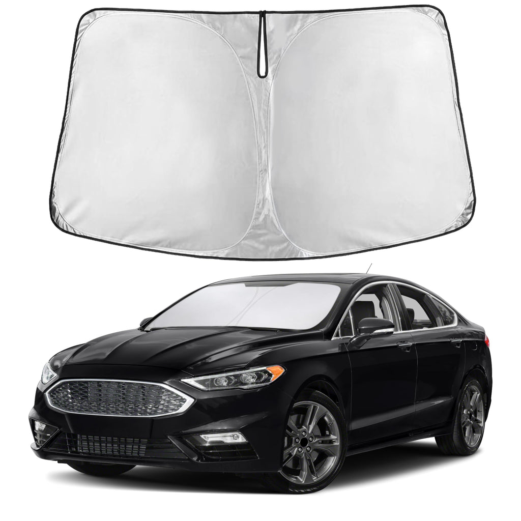 EcoNour RV Windshield Sunshade | Reflective RV Windshield Cover for UV Rays & Heat Protection, Keeps Your RV Motorhome Cool | Shades for RV Fits RVs, Trucks, Motorhomes, Buses | XXXXX-Large 102"x51"