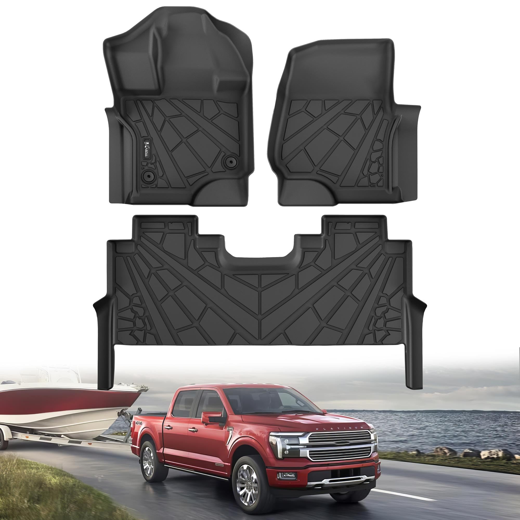 KARPAL 3-Row TPE Floor Mats & Cargo Liner Set for Ford