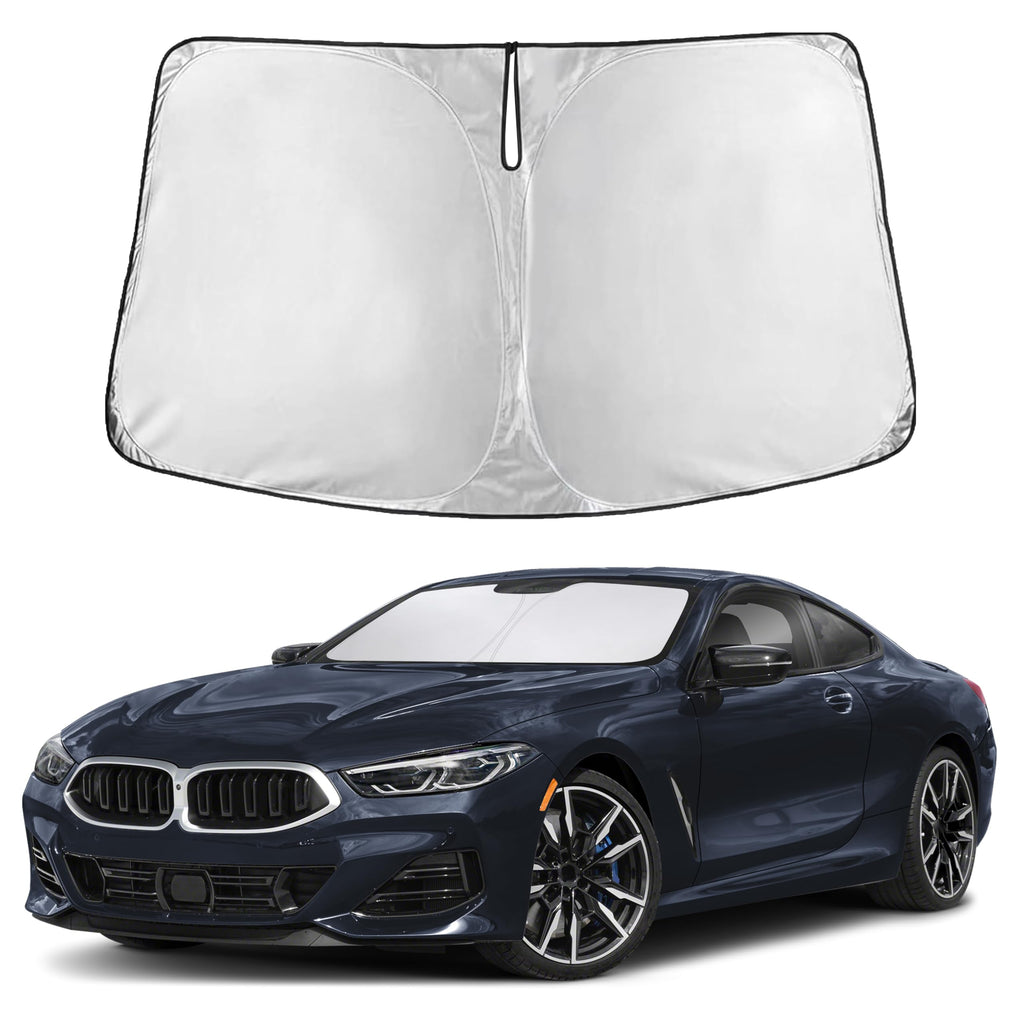 EcoNour RV Windshield Sunshade | Reflective RV Windshield Cover for UV Rays & Heat Protection, Keeps Your RV Motorhome Cool | Shades for RV Fits RVs, Trucks, Motorhomes, Buses | XXXXX-Large 102"x51"