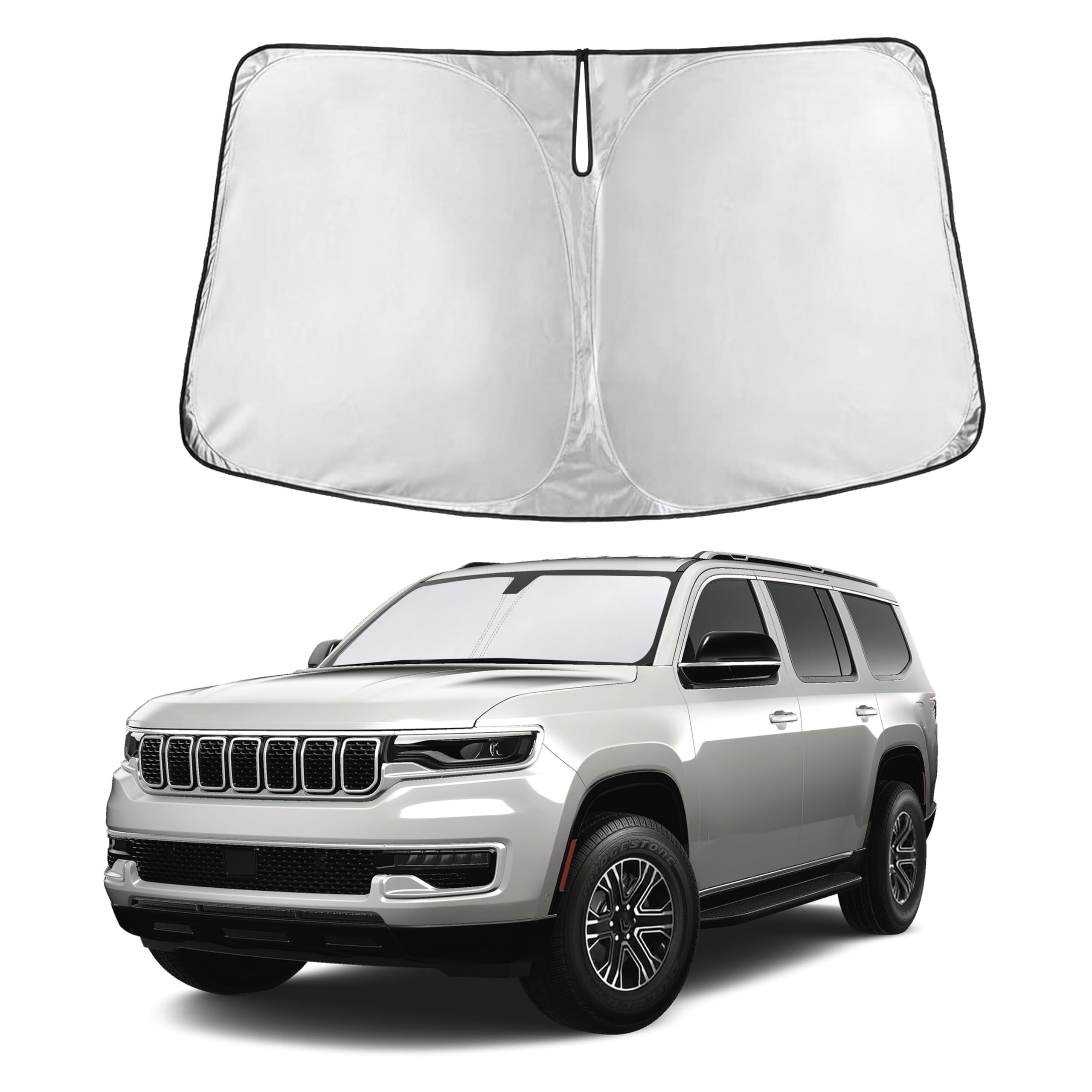 Autovir Windshield Sun Shade, Front car Window Shades Sun Visors