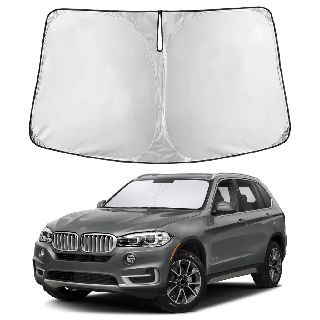 EcoNour RV Windshield Sunshade | Reflective RV Windshield Cover for UV Rays & Heat Protection, Keeps Your RV Motorhome Cool | Shades for RV Fits RVs, Trucks, Motorhomes, Buses | XXXXX-Large 102"x51"