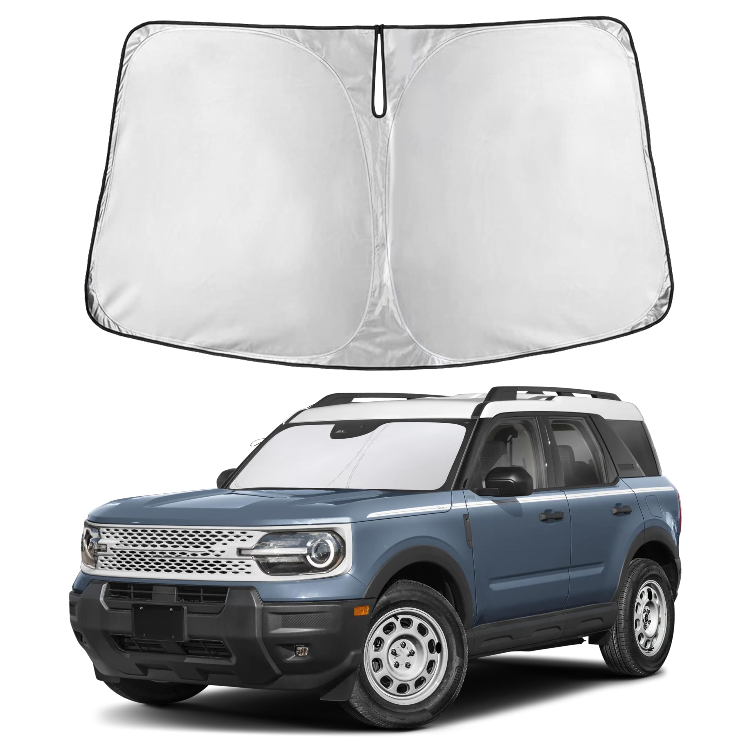 Autovir Windshield Sun Shade, Front car Window Shades Sun Visors
